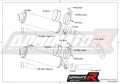 exhaust muffler DOMINATOR homologated road legal ROUND fits to Z1000 2007  2009 4