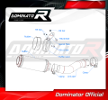 εξάτμιση τελικό DOMINATOR GP κατάλληλο για τη μοτοσυκλέτα Yamaha FZ1 FAZER 1000 2006 - 2015 5