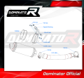 wydech tłumik DOMINATOR GP1 pasujący do motocykla Yamaha YZF 600 R Thundercat 1996 - 2006 5