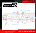 exhaust muffler DOMINATOR homologated road legal HP1 fits to FZ 8 N / FZ8 S FAZER 2010  2016 6