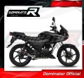 πλήρες σύστημα εξάτμισης με τελικό DOMINATOR Full System GP1 ΜΑΥΡΟ κατάλληλο για μοτοσυκλέτα Honda CBF 125 2009 - 2014 2