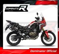 ολοκληρωμένο σύστημα εξάτμισης με τελικό DOMINATOR Full System P7 ΜΑΥΡΟ που ταιριάζει στη μοτοσυκλέτα Honda CRF 1000L Africa Twin 2016 - 2019 2