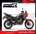 πλήρες σύστημα εξάτμισης με σιγαστήρα DOMINATOR Full System HP7 ΜΑΥΡΟ κατάλληλο για μοτοσυκλέτα Honda CRF 1000L Africa Twin 2016 - 2019 2