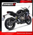 πλήρες σύστημα εξάτμισης με τελικό DOMINATOR Full System GP ΜΑΥΡΟ κατάλληλο για τη μοτοσυκλέτα Honda CB 650 R 2019 - 2023