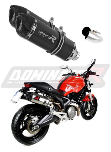 εξάτμιση τελικό DOMINATOR HP1 ΜΑΥΡΟ κατάλληλο για μοτοσικλέτα Ducati MONSTER 696 2008 - 2014 3