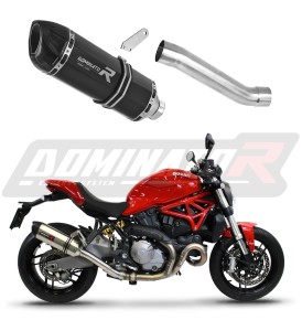 Ducati MONSTER 821 2018 - 2021 εξάτμιση Τελικό HP1 BLACK + dB killer medium