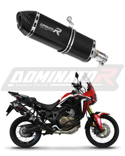 εξάτμιση σιγαστήρας DOMINATOR HP7 ΜΑΥΡΟ κατάλληλο για μοτοσυκλέτα Honda CRF 1000L Africa Twin 2016 - 2019 6