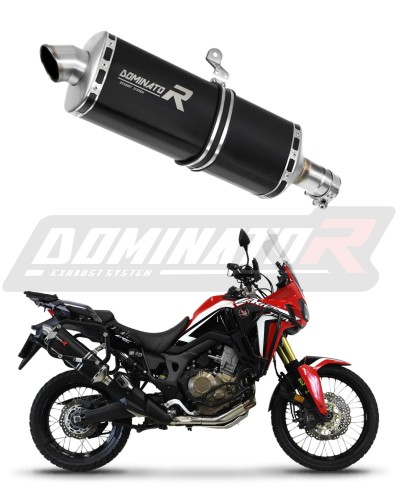 εξάτμιση τελικό DOMINATOR P7 ΜΑΥΡΟ κατάλληλο για μοτοσυκλέτα Honda CRF 1000L Africa Twin 2016 - 2019 6