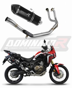Honda CRF 1000L Africa Twin 2016 - 2019 Ολόκληρο σύστημα Πολλαπλή εξάτμιση Σιγαστήρας HP7 BLACK + dB killer medium