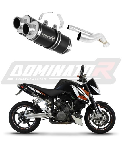 εξάτμιση σιγαστήρας DOMINATOR GP1 ΜΑΥΡΟ κατάλληλο για μοτοσυκλέτα KTM 990 SUPER Duke 2005 - 2013 6