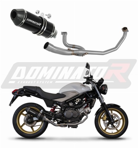 πλήρες σύστημα εξάτμισης με τελικό DOMINATOR Full System HP3 ΜΑΥΡΟ κατάλληλο για τη μοτοσυκλέτα Honda VTR 250 2009 - 2015 6