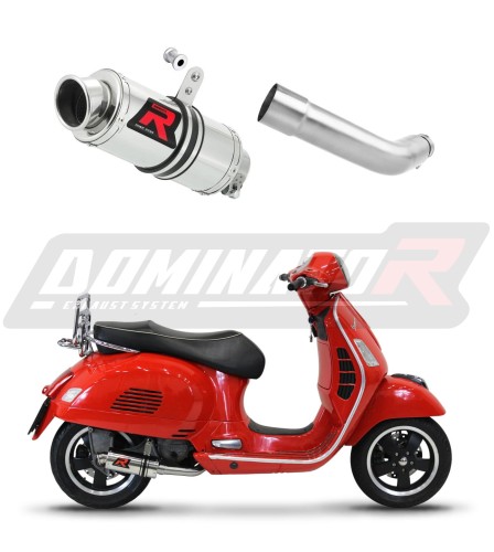 εξάτμιση τελικό DOMINATOR GP1 κατάλληλο για μοτοσυκλέτα Piaggio Vespa GTS 125 2007 - 2012 6