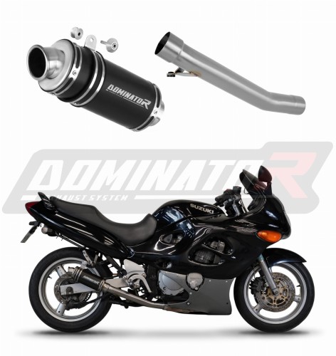 εξάτμιση τελικό DOMINATOR GP1 ΜΑΥΡΟ για μοτοσυκλέτα Suzuki GSXF 600 1998 - 2006 6