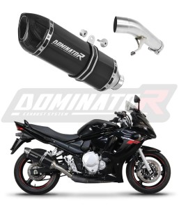 Suzuki GSXF 650 2007 - 2016 εξάτμιση Σιγαστήρας HP1 BLACK + dB killer medium