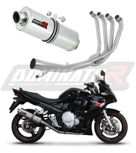 πλήρες σύστημα εξάτμισης με τελικό DOMINATOR Full System Οβάλ κατάλληλο για τη μοτοσυκλέτα Suzuki GSXF 650 2007 - 2016 7