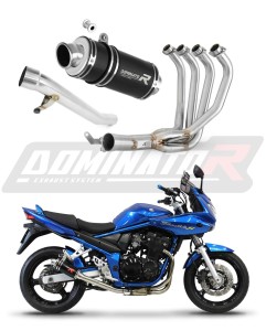 Suzuki GSF 650 BANDIT N / S 2005 - 2006 Ολόκληρο σύστημα Πολλαπλή εξάτμιση Σιγαστήρας GP1 BLACK + dB killer medium