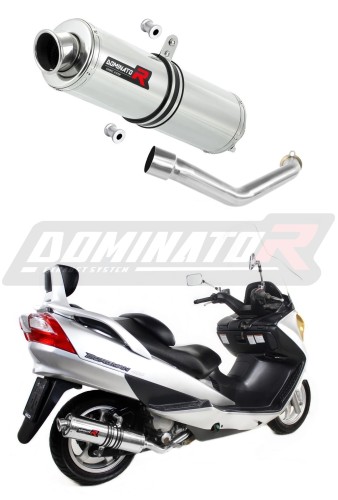 εξάτμιση τελικό DOMINATOR Στρογγυλό κατάλληλο για μοτοσικλέτα Suzuki BURGMAN 400 2003 - 2006 5