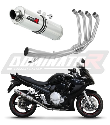 πλήρες σύστημα εξάτμισης με τελικό DOMINATOR Full System Στρογγυλό κατάλληλο για μοτοσυκλέτα