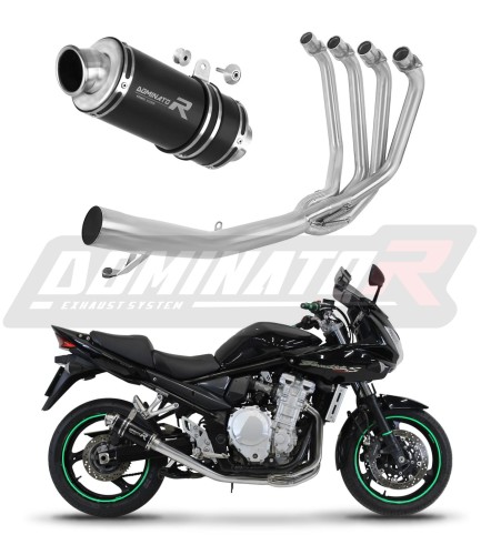 complete exhaust system with muffler DOMINATOR Full System GP1 BLACK fits to Suzuki GSF 1250 N / S BANDIT 2007  2016 7