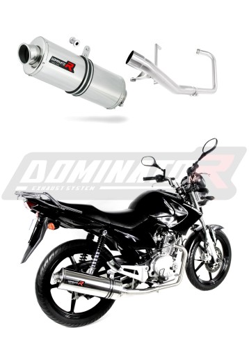 ολοκληρωμένο σύστημα εξάτμισης με τελικό DOMINATOR Full System Οβάλ κατάλληλο για μοτοσυκλέτα Yamaha YBR 125 2009 - 2018 5