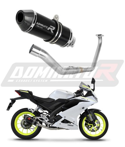 πλήρες σύστημα εξάτμισης με σιγαστήρα DOMINATOR Full System HP3 ΜΑΥΡΟ κατάλληλο για μοτοσικλέτα Yamaha YZF R125 2019 - 2020 6