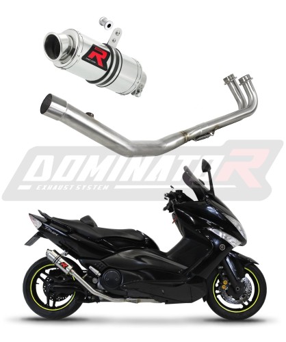 πλήρες σύστημα εξάτμισης με τελικό DOMINATOR Full System GP1 κατάλληλο για τη μοτοσυκλέτα Yamaha T-MAX 500 2008 - 2011 6