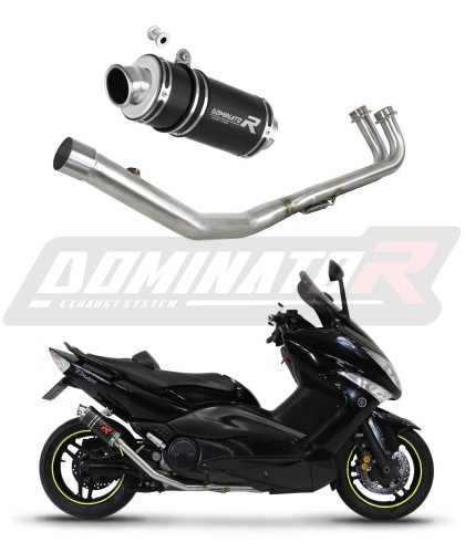 πλήρες σύστημα εξάτμισης με τελικό DOMINATOR Full System GP1 ΜΑΥΡΟ κατάλληλο για τη μοτοσυκλέτα Yamaha T-MAX 500 2008 - 2011 6