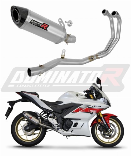 πλήρες σύστημα εξάτμισης με σιγαστήρα DOMINATOR Full System HP8 κατάλληλο για μοτοσυκλέτα Yamaha YZF-R3 2019 - 2024 6