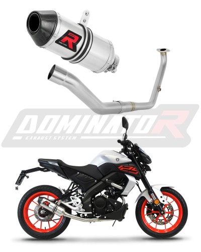 πλήρες σύστημα εξάτμισης με τελικό DOMINATOR Full System HP3 κατάλληλο για τη μοτοσυκλέτα Yamaha MT 125 2021 - 2024 6