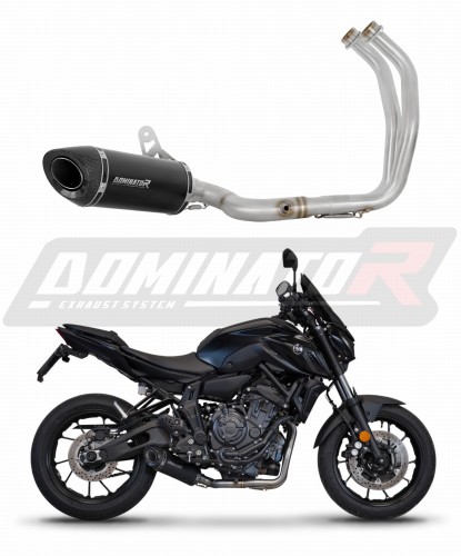 ολοκληρωμένο σύστημα εξάτμισης με τελικό DOMINATOR Full System HP8 ΜΑΥΡΟ κατάλληλο για τη μοτοσυκλέτα Yamaha MT 07 2021 - 2024 7