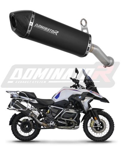 exhaust muffler DOMINATOR homologated road legal BLACK HP7 fits to BMW R1200GS 2013  2018