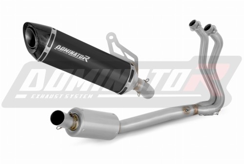 πλήρες σύστημα εξάτμισης με σιγαστήρα DOMINATOR Full System HP8 ΜΑΥΡΟ κατάλληλο για μοτοσυκλέτα Kawasaki Z400 2018 - 2023