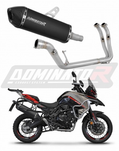 πλήρες σύστημα εξάτμισης με τελικό DOMINATOR Full System HP7 ΜΑΥΡΟ κατάλληλο για τη μοτοσυκλέτα Benelli TRK 702 / TRK 702X 2023 - 2024 5