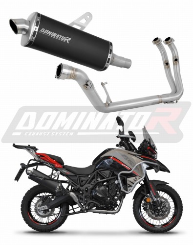 ολοκληρωμένο σύστημα εξάτμισης με τελικό DOMINATOR Full System P7 ΜΑΥΡΟ κατάλληλο για τη μοτοσυκλέτα Benelli TRK 702 / TRK 702X 2023 - 2024 5