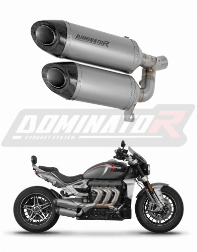 εξάτμιση τελικό DOMINATOR Τιτανίου HP8 κατάλληλο για μοτοσυκλέτα TRIUMPH ROCKET 3 GT 2019 - 2024
