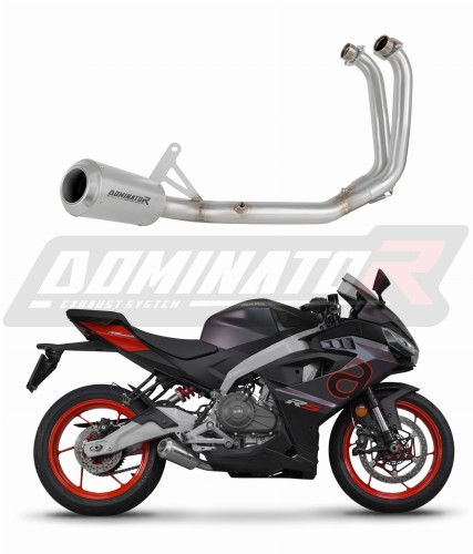 πλήρες σύστημα εξάτμισης με τελικό DOMINATOR Full System GPS κατάλληλο για τη μοτοσυκλέτα Aprilia RS 457 2024 - 2026