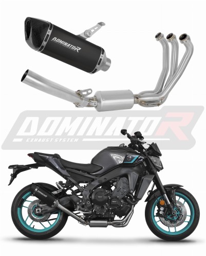 πλήρες σύστημα εξάτμισης με τελικό DOMINATOR Full System HP6 ΜΑΥΡΟ κατάλληλο για μοτοσυκλέτα Yamaha MT-09 2024