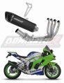 πλήρες σύστημα εξάτμισης με τελικό DOMINATOR Full System HP6 ΜΑΥΡΟ που ταιριάζει στη μοτοσυκλέτα Kawasaki ZX10R / RR 2021 - 2025
