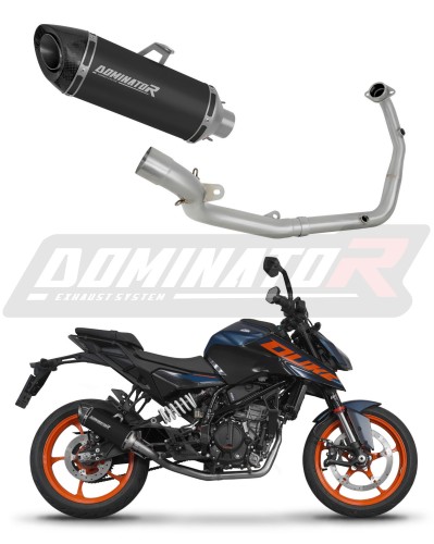 πλήρες σύστημα εξάτμισης με τελικό DOMINATOR Full System HP8 ΜΑΥΡΟ κατάλληλο για μοτοσυκλέτα KTM 125 Duke 2024