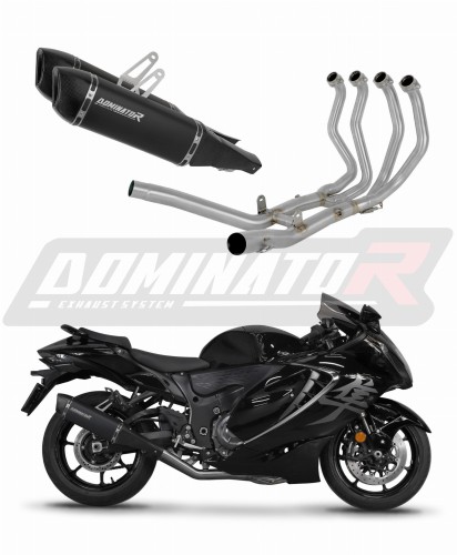 complete exhaust system with muffler DOMINATOR Full System HP6 BLACK fits to Suzuki GSX 1300 R Hayabusa 2021  2024