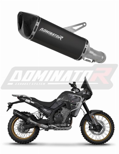 εξάτμιση τελικό DOMINATOR HP6 ΜΑΥΡΟ κατάλληλο για μοτοσυκλέτα Kove 800 X Pro Adventure 2023 - 2026