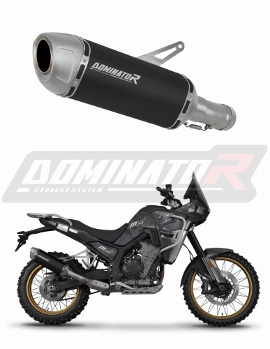 εξάτμιση τελικό DOMINATOR S6 ΜΑΥΡΟ που ταιριάζει στη μοτοσυκλέτα Kove 800 X Pro Adventure 2023 - 2026