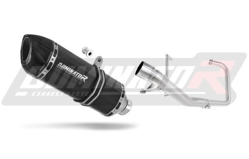 πλήρες σύστημα εξάτμισης με σιγαστήρα DOMINATOR Full System HP1 ΜΑΥΡΟ κατάλληλο για μοτοσυκλέτα Yamaha YBR 125 2000 - 2008