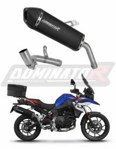 BMW F850GS 2016 - 2020 Ενδιάμεσος σωλήνας + εξάτμιση Σιγαστήρας HP7 BLACK + dB killer
