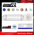 εξάτμιση σιγαστήρας DOMINATOR HP1 ΜΑΥΡΟ κατάλληλο για μοτοσυκλέτα Aprilia Pegaso 650 Strada 2007 - 2010 4