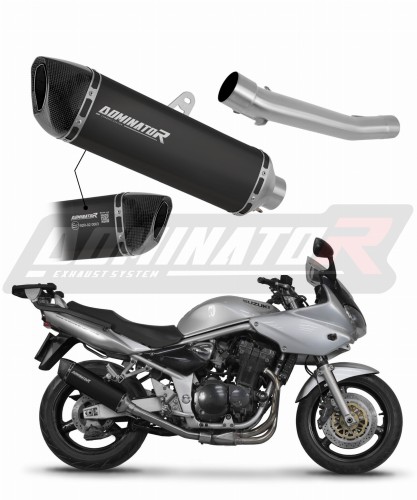 εξάτμιση τελικό DOMINATOR Εγκεκριμένη HP6 ΜΑΥΡΗ κατάλληλη για μοτοσυκλέτα Suzuki GSF BANDIT 1200 2001 - 2005