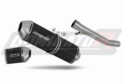 εξάτμιση σιλανσιέ DOMINATOR Εγκεκριμένη OVR ΜΑΥΡΟ κατάλληλο για μοτοσυκλέτα Suzuki GSXF 600 1998 - 2006
