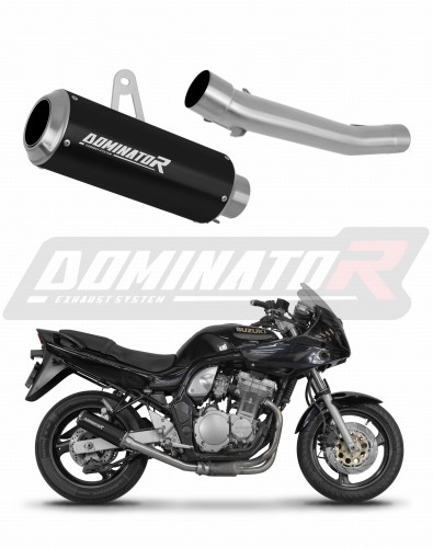 εξάτμιση τελικό DOMINATOR GP ΜΑΥΡΟ κατάλληλο για μοτοσυκλέτα Suzuki GSF BANDIT N / S 600 1995 - 1999