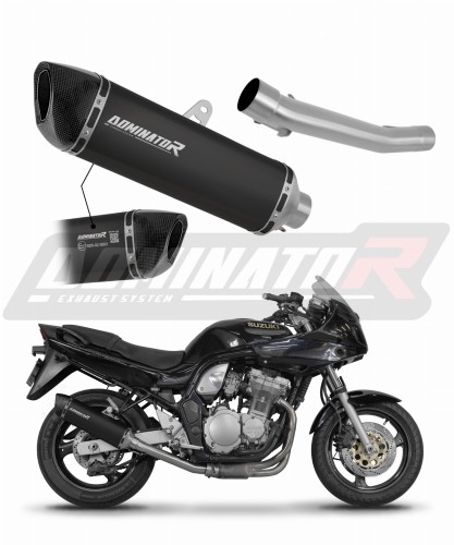 εξάτμιση σιλανσιέ DOMINATOR εγκεκριμένη HP6 ΜΑΥΡΗ κατάλληλη για μοτοσυκλέτα Suzuki GSF BANDIT 1200 1996 - 2000