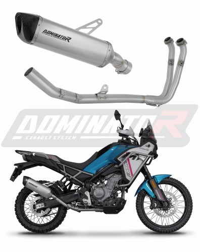 ολοκληρωμένο σύστημα εξάτμισης με τελικό DOMINATOR Full System Τιτανίου HP6 κατάλληλο για τη μοτοσυκλέτα CF MOTO 450 MT 2024